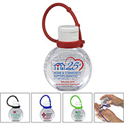 "SANTIAGO SC" 1 oz.Hand Sanitizer Antibacterial Gel with Adjustable Silicone Carry Strap - Spot Color Direct Print